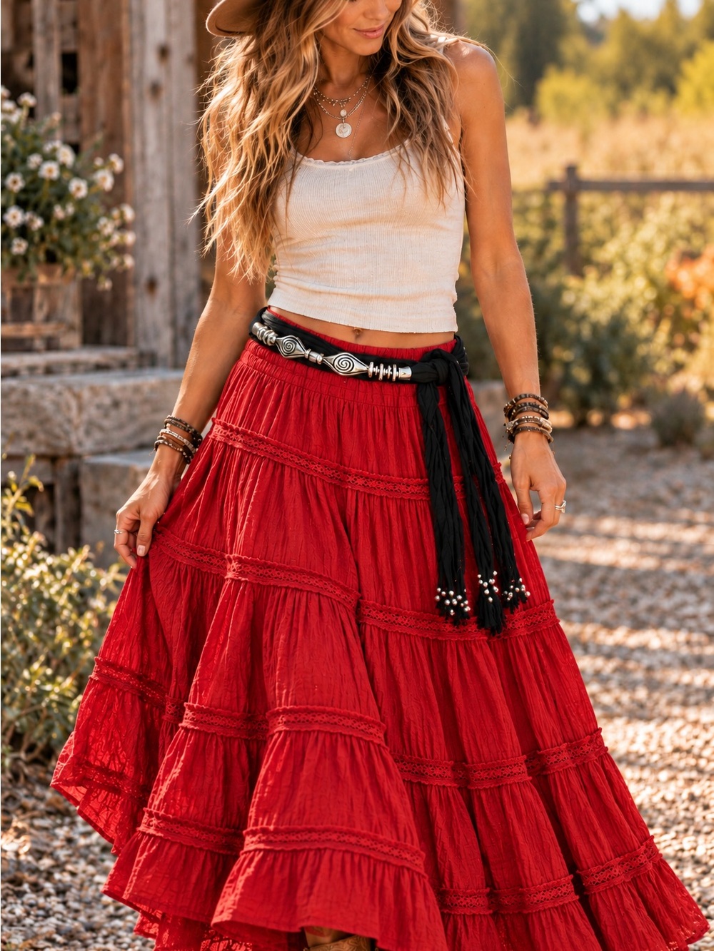 Vintage Boho Wrap Belt
